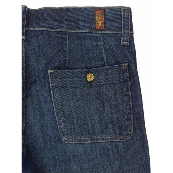Vintage Y2K 7 For All Mankind Bootcut Low Rise Jeans 28 Streetwear Casual Denim - Picture 6 of 9